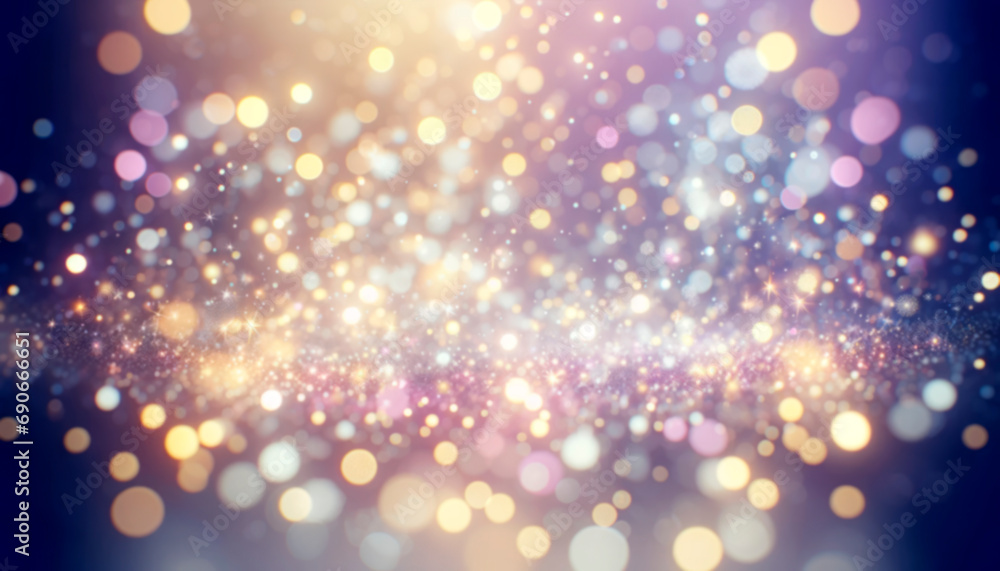 Poster Dazzling bokeh lights and glitter creating a celebratory explosion. Generative AI