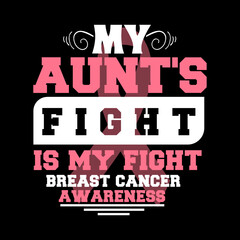 my aunt's fight is my fight breast cancer awareness svg