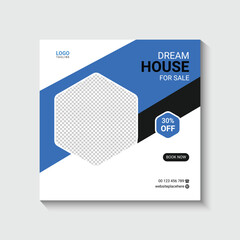 real estate house social media post template
