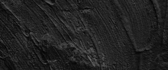 Obraz premium Vector textured black concrete as background, Black wall texture pattern rough background, empty black concrete texture background top view,