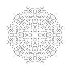 Flower Common Mandala Coloring Book Vector Design