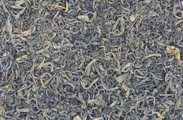 Dry tea leaf background