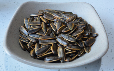 Sunflower seed on table