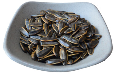 Sunflower seed on transparent background