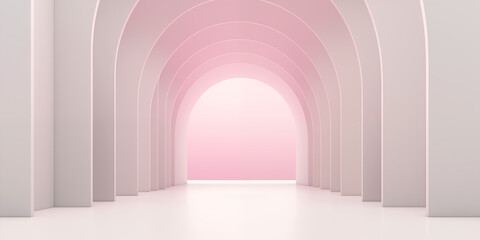 pink minimal 3d podium studio showcase stage scene product display background, valentine background - obrazy, fototapety, plakaty