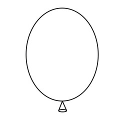 Balloon one line art drawing continuous heart vector outline minimalism design illustration