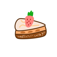 Design cake cartoon cute for logo symbol icon