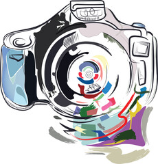 abstract camera illustration