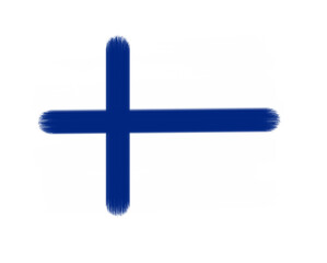 Obraz premium findland flag with paint strokes