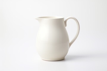Creamer pitcher isolated on white background  - obrazy, fototapety, plakaty
