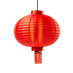 Obraz premium Chinese new year red lantern isolated on white transparent. PNG
