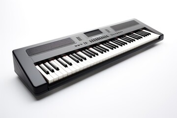 Electronic keyboard isolated on white background 