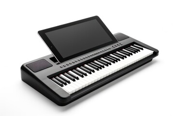 Fototapeta na wymiar Electronic keyboard for tablets isolated on white background