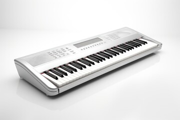 Electronic keyboard isolated on white background