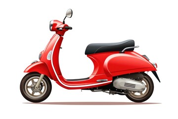 Electric moped isolated on white background