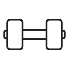 Dumbbell line icon.