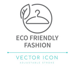Eco Friendly Fashion Line Icon