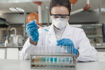 Female scientist in the CDC laboratory	