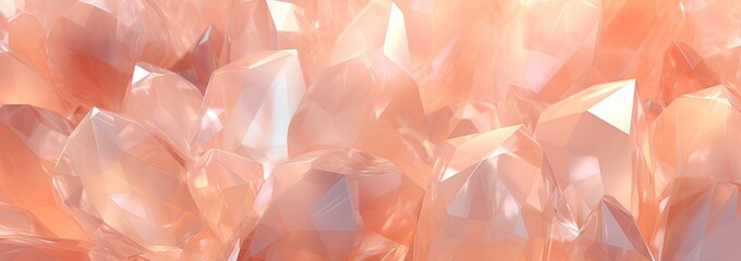 Delicate sparkling background with peach fuzz crystals. - obrazy, fototapety, plakaty
