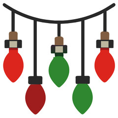 Naklejka premium Christmas Lights Vector