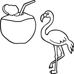 Cute Cartoon Summer Theme Vector Decoration. Holiday Summer Vibes