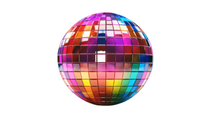 Colorful Disco ball multi-colored party nightlife rainbow 