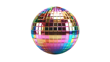 Colorful Disco ball multi-colored party nightlife rainbow 
