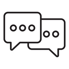 Message chat line icon.