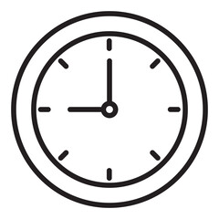 wall clock line icon.