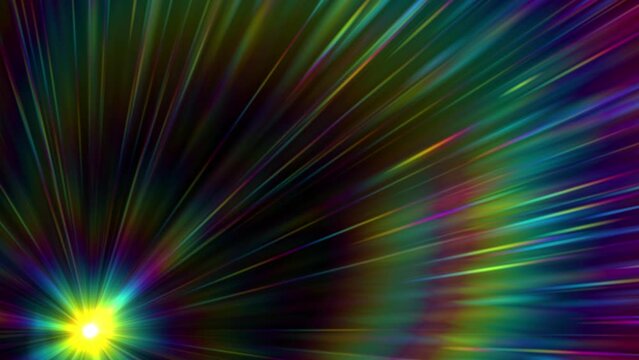 Multi-colored rainbow blurry rays moving in different directions. Future background for business presentations. Esoterics, mysticism, sacred knowledge 4k.