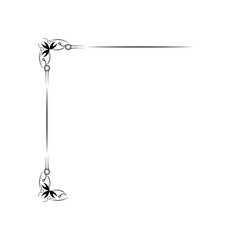 Hand Draw Corner Shapes Flower Decoration Vector Design Doodle Sketch Style For Wedding And Banner