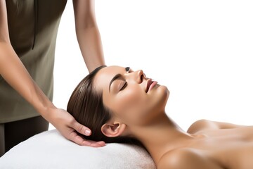 Obraz na płótnie Canvas Massage Therapist isolated on white background 