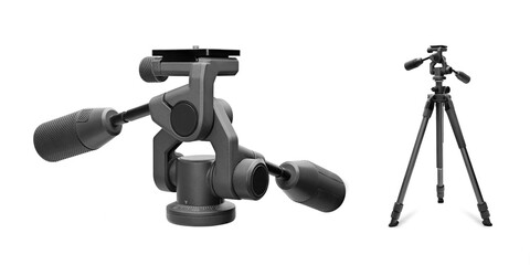 Head for tripod, tripod with head assembly.