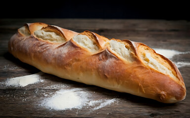 Capture the essence of Baguette in a mouthwatering food photography shot Generative AI