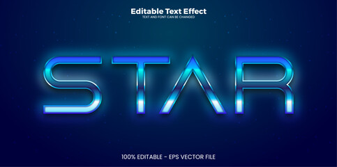 Star editable text effect in modern trend style - obrazy, fototapety, plakaty