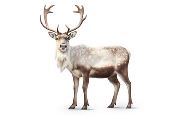 Naklejka na ściany i meble Reindeer isolated on white background