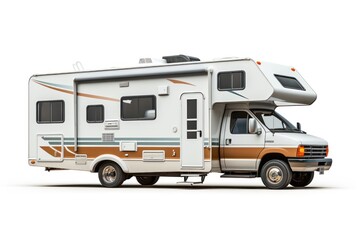 RV camper isolated on white background 