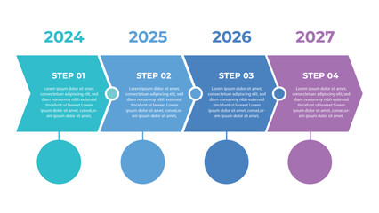4 Steps Timeline infographic template,Business concept. Can be used for steps, options, business process, workflow, diagram, flowchart concept, timeline.