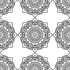 Seamless background with snowflakes. Print. Repeating background. Cloth design, wallpaper. vector