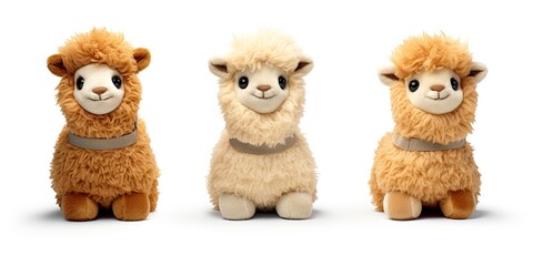 Cutttte lama, every child love this. Transparent background. Generative AI Technology 