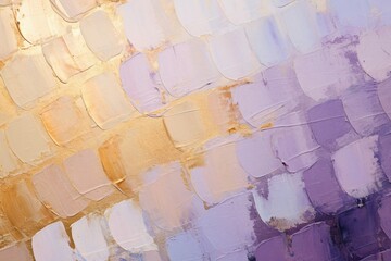 立体的な油絵抽象背景バナー）金色と紫の角丸四角を使ったデザイン