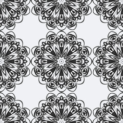 Decorative Floral Ornament. Seamless Pattern. Vector Illustration.