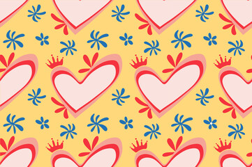 seamless pattern with hearts