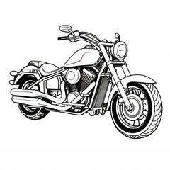 motorcycle on a white background