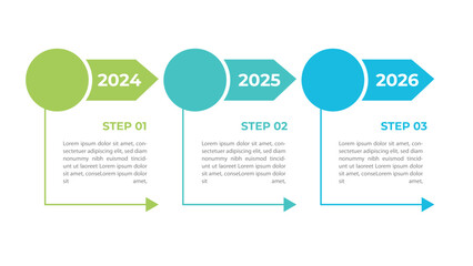 Modern timeline infographic.