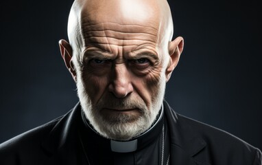 Fototapeta premium a priest possessed by the devil