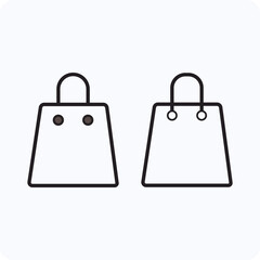 shopping Bag vector icon line art eps