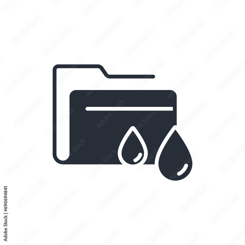 Poster data leak icon. vector.editable stroke.linear style sign for use web design,logo.symbol illustration