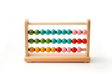 Toy abacus isolated on white background 