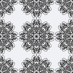 Abstract seamless pattern of black and white color for wallpapers and background.